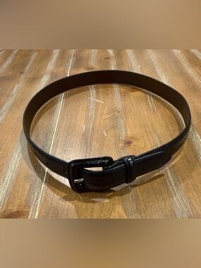Coach 8571 Black Calfskin Leather Belt Brass Women's Size Small Classic Heritage